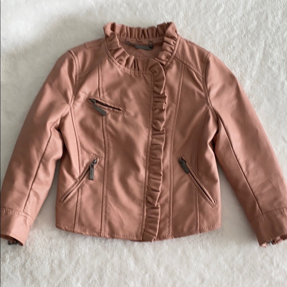JouJou Girls Faux Leather Biker Jacket